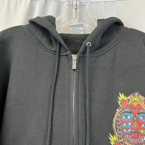Soulquarius Men’s Full Zip Tour Hoodie Long Sleeve Pockets Black/Multi Size XL - Picture 3 of 9